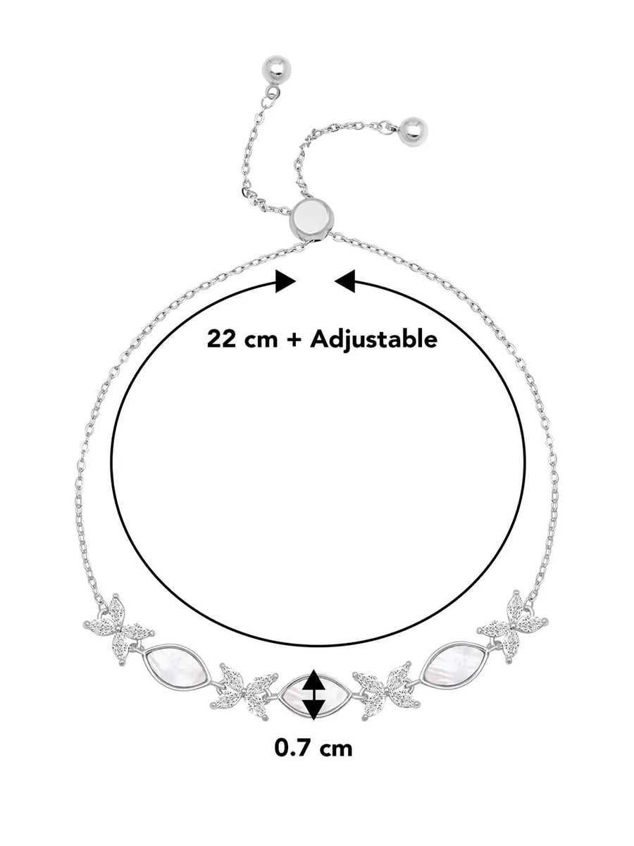 Pearl CZ Adjustable Bracelet by Peora – Graceful Fashion Jewellery

