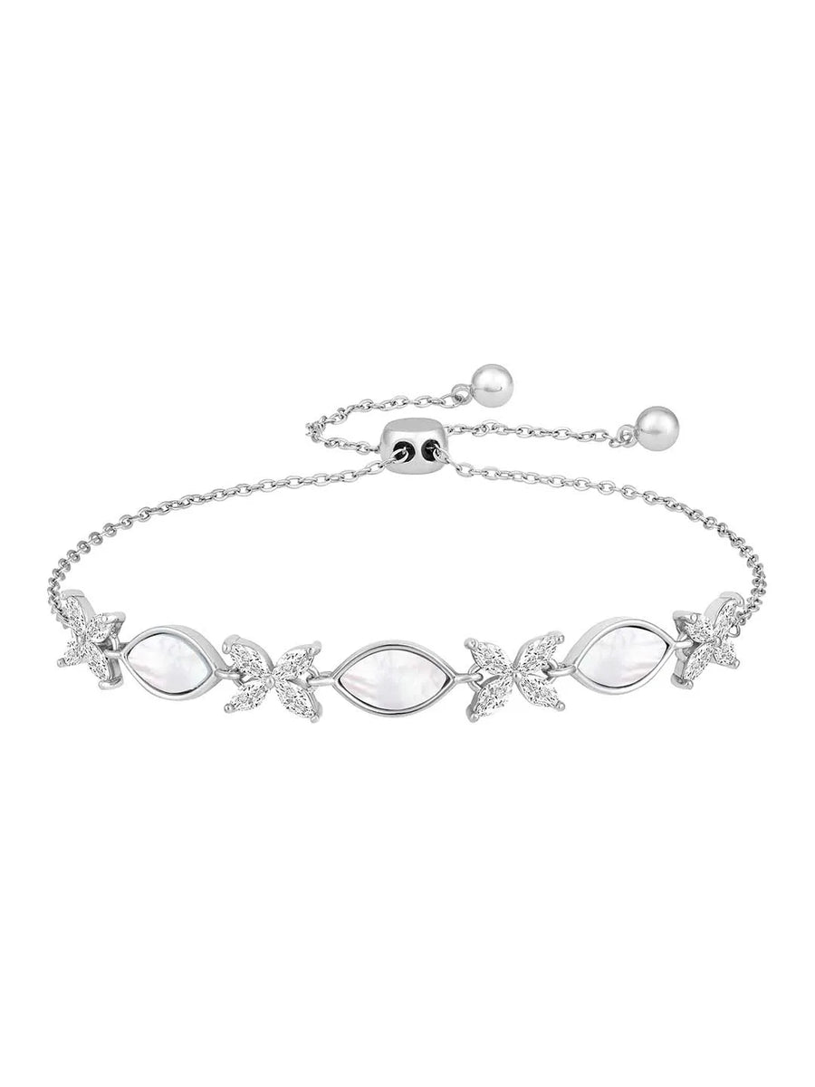 Pearl CZ Adjustable Bracelet by Peora – Graceful Fashion Jewellery

