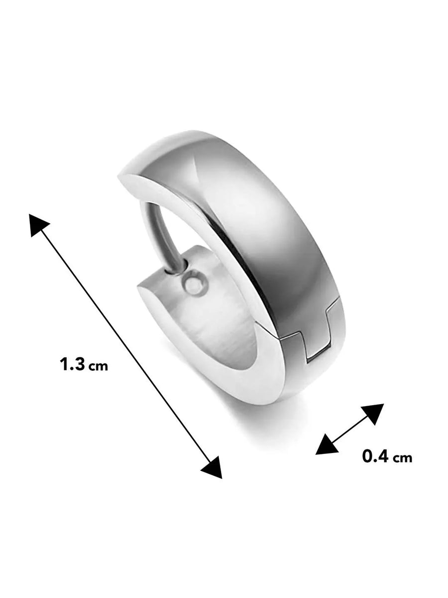 Modern Stainless Steel Hoop Earrings