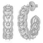 Sparkle & Shine CZ Hoop Earrings. Silver-plated hoop earrings with cubic zirconia stones from Peora.
