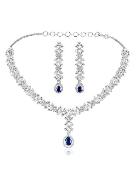 CZ Necklace Set – Elegant Sparkle Jewellery Collection by Peora
