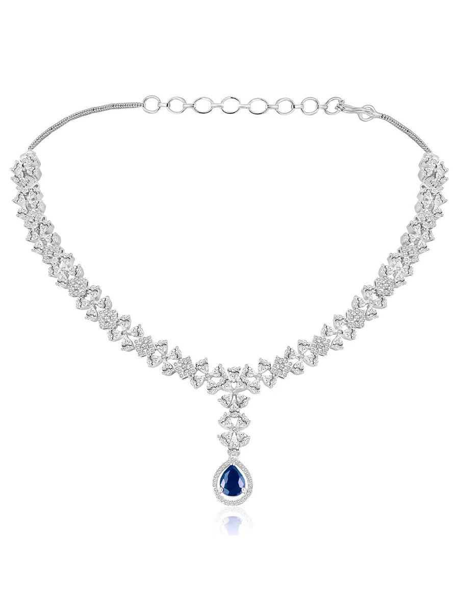 CZ Necklace Set – Elegant Sparkle Jewellery Collection by Peora
