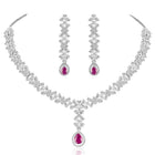 CZ Necklace Set – Elegant Sparkle Jewellery Collection by Peora
