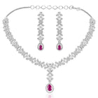 CZ Necklace Set – Elegant Sparkle Jewellery Collection by Peora
