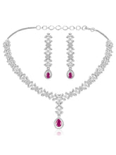 CZ Necklace Set – Elegant Sparkle Jewellery Collection by Peora

