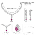 CZ Necklace Set – Elegant Sparkle Jewellery Collection by Peora
