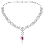 CZ Necklace Set – Elegant Sparkle Jewellery Collection by Peora
