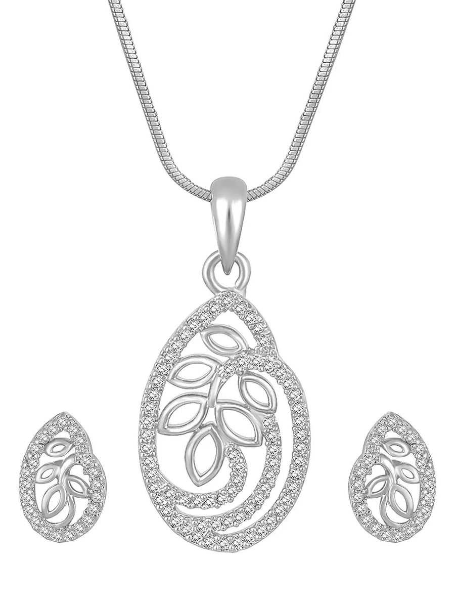 Timeless Divine Droplets CZ Pendant Set