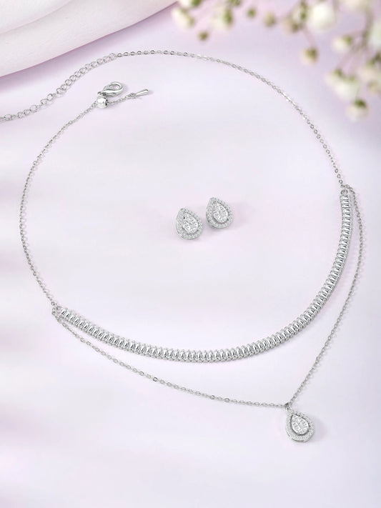 CZ Necklace Set – Sparkling Fashion Jewellery by Peora


