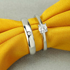 Elegance in Unity Solitaire Couple Rings