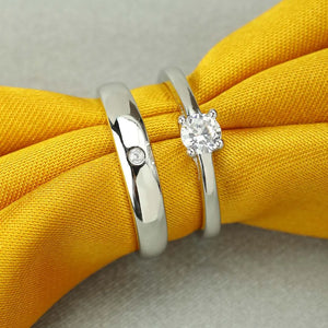 Elegance in Unity Solitaire Couple Rings