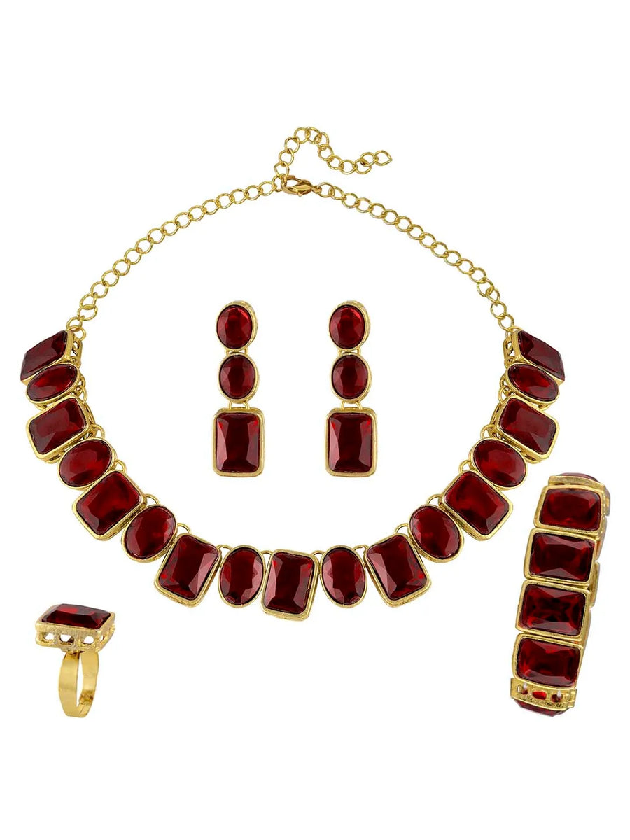 Necklace Set & Ring by Peora | Coordinated Fashion Jewellery for Women

