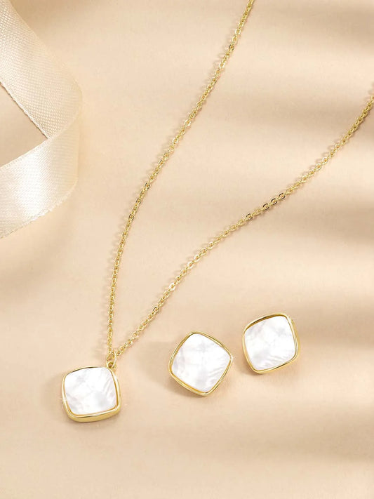 Petals Pearl Pendant Set by Peora – Elegant Fashion Jewellery

