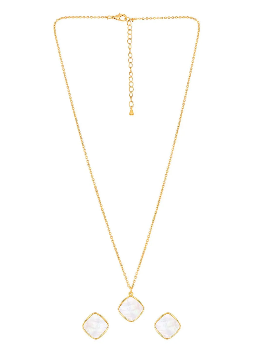 Petals Pearl Pendant Set by Peora – Elegant Fashion Jewellery

