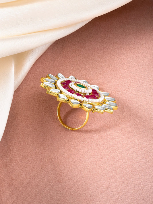 Rose Bloom Statement Ring | Elegant Floral Ring by Peora

