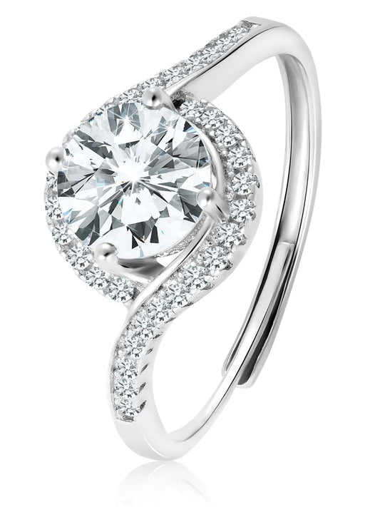Melody CZ Solitaire Ring | Elegant Classic by Peora

