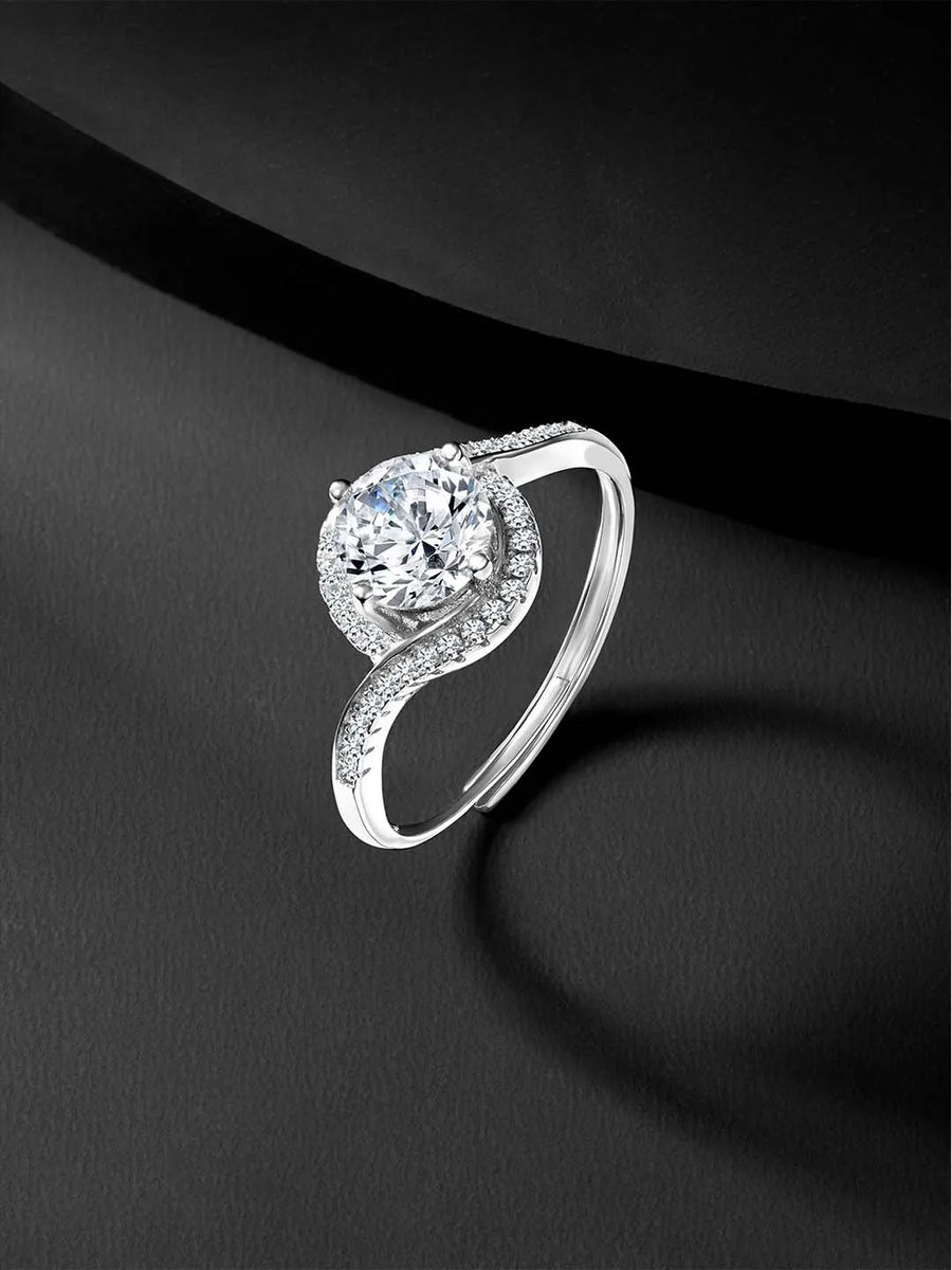 Melody CZ Solitaire Ring | Elegant Classic by Peora

