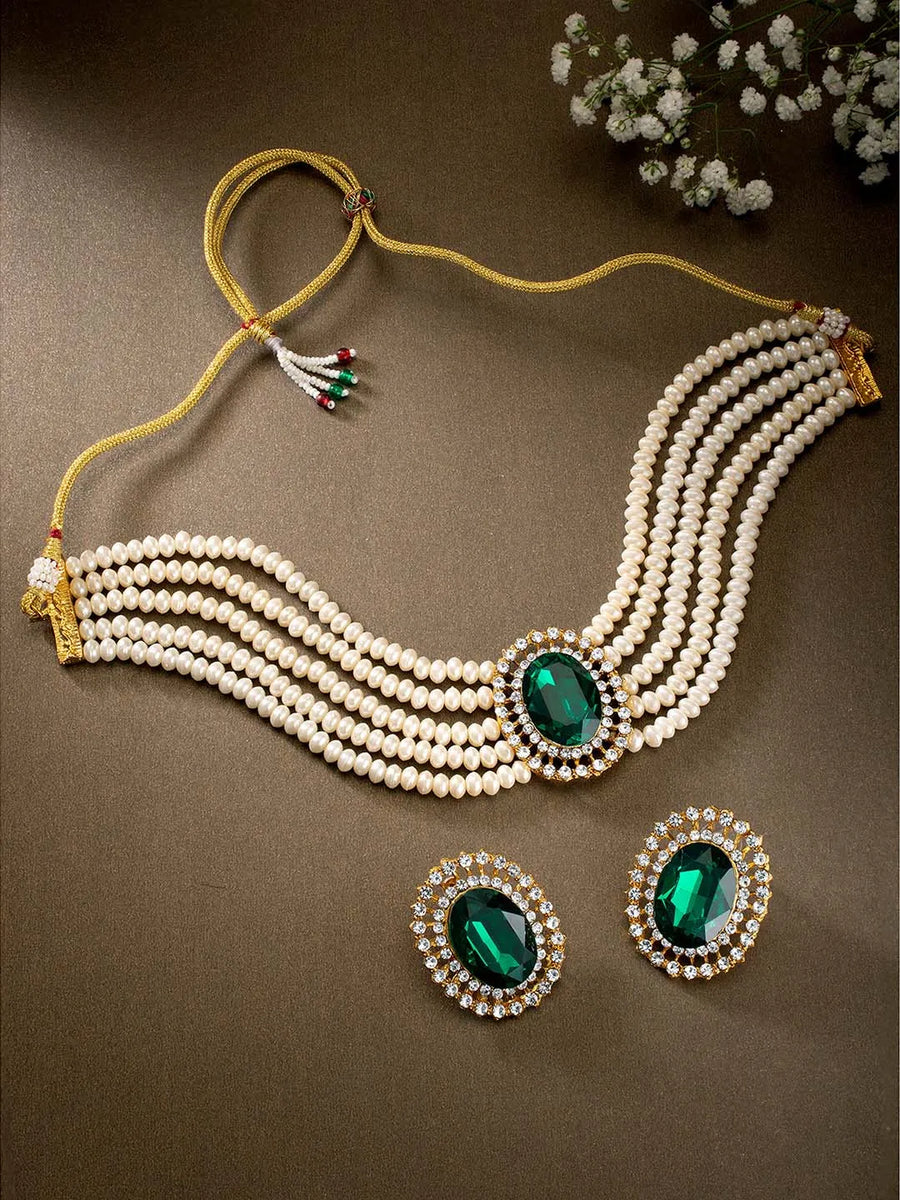 Pearl Choker Set – Sophisticated Fashion Jewellery by Peora

