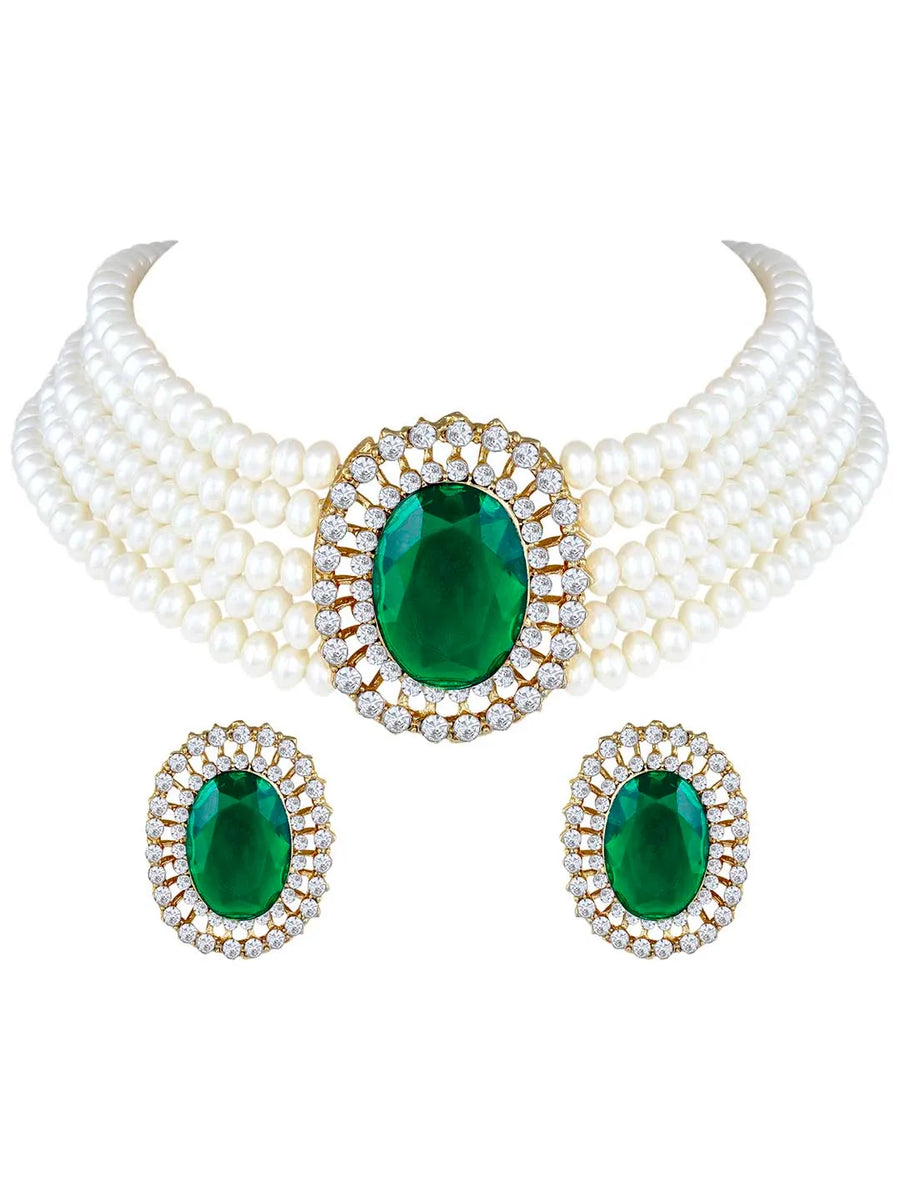Pearl Choker Set – Sophisticated Fashion Jewellery by Peora

