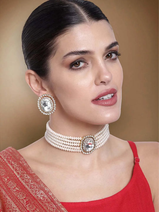 Pearl Choker Set – Sophisticated Fashion Jewellery by Peora

