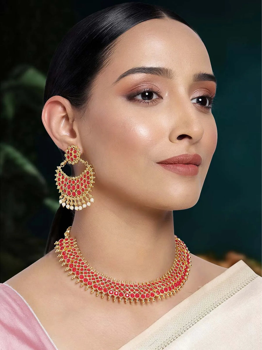 Stones Chic Necklace Set – Trendy Fashion Jewellery by Peora

