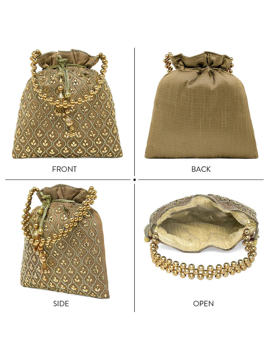 Shine On Studded Stone Potli Bag