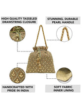 Shine On Studded Stone Potli Bag