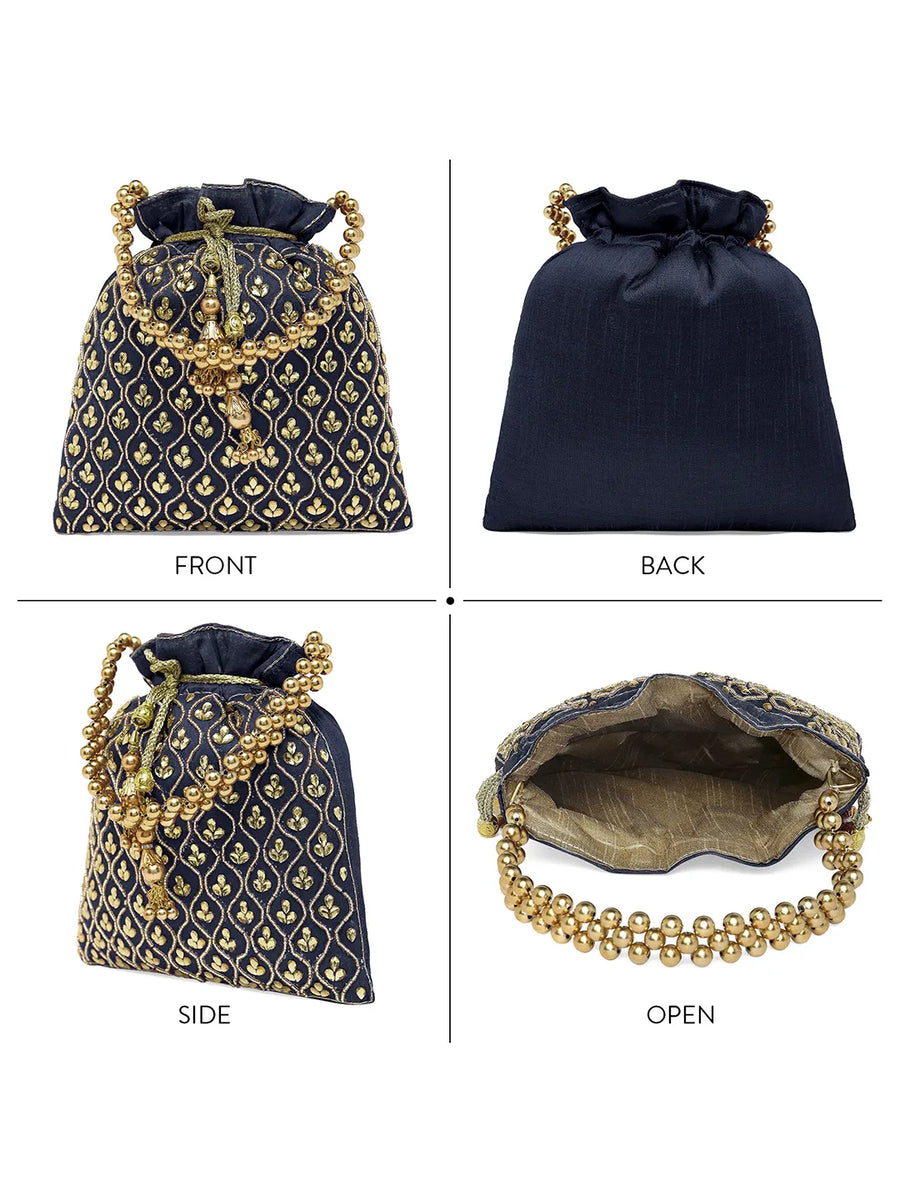 Shine On Studded Stone Potli Bag
