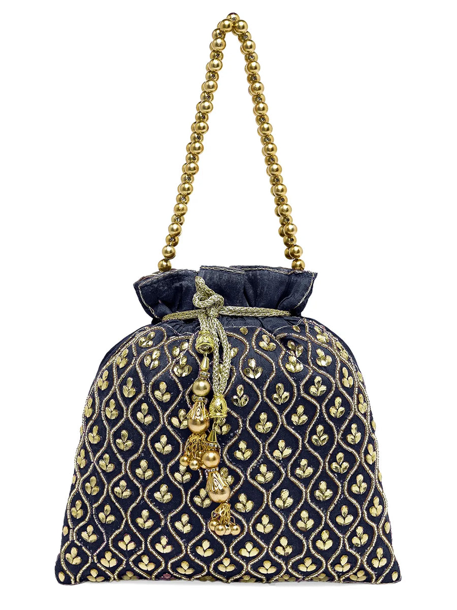 Shine On Studded Stone Potli Bag