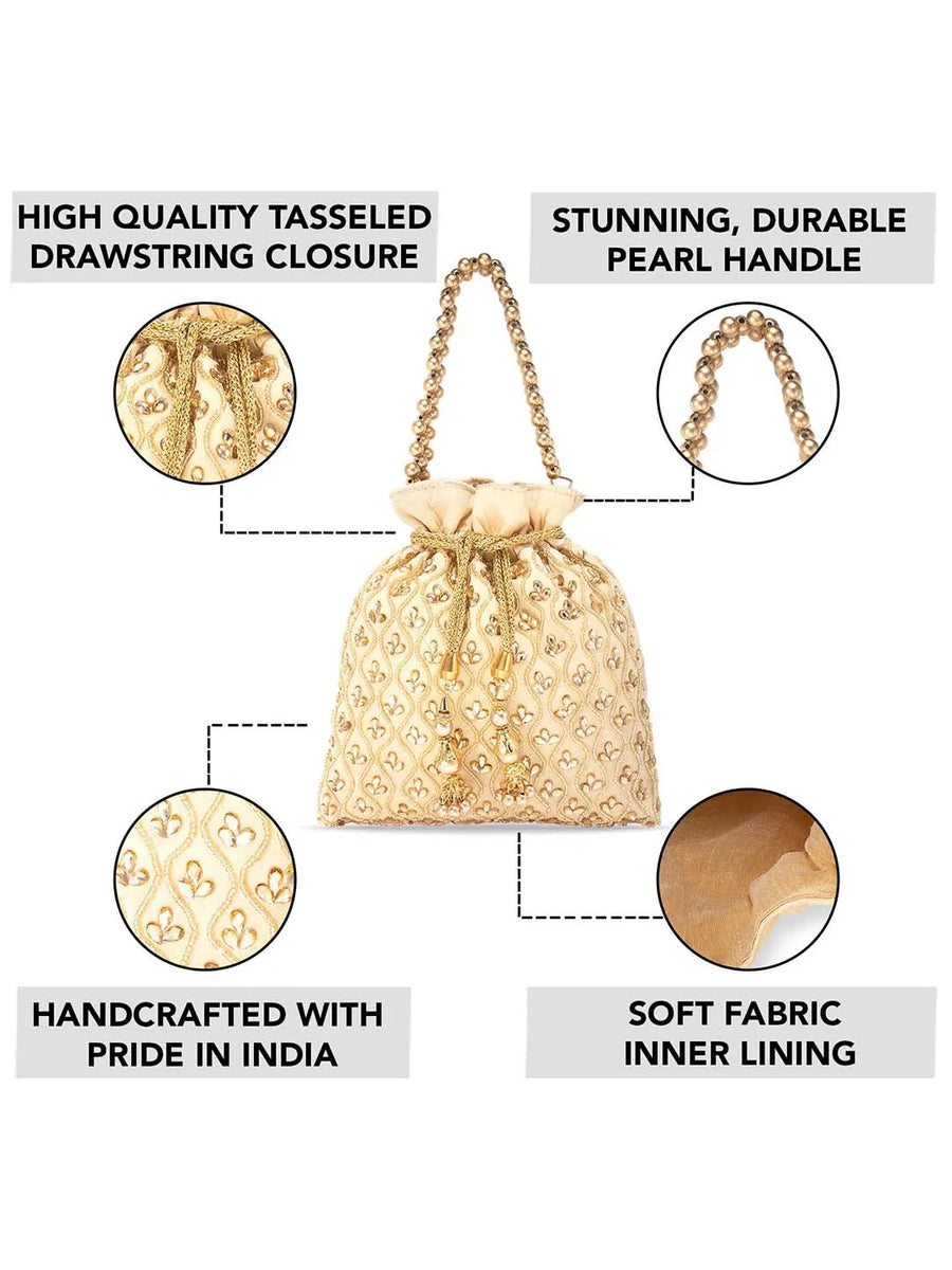 Stone Potli Bag – Handcrafted Embellished Bags for Occasions | Peora