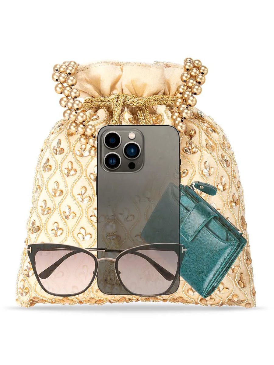 Stone Potli Bag – Handcrafted Embellished Bags for Occasions | Peora