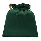 Shine On Studded Stone Potli Bag - Green