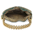 Shine On Studded Stone Potli Bag - Green