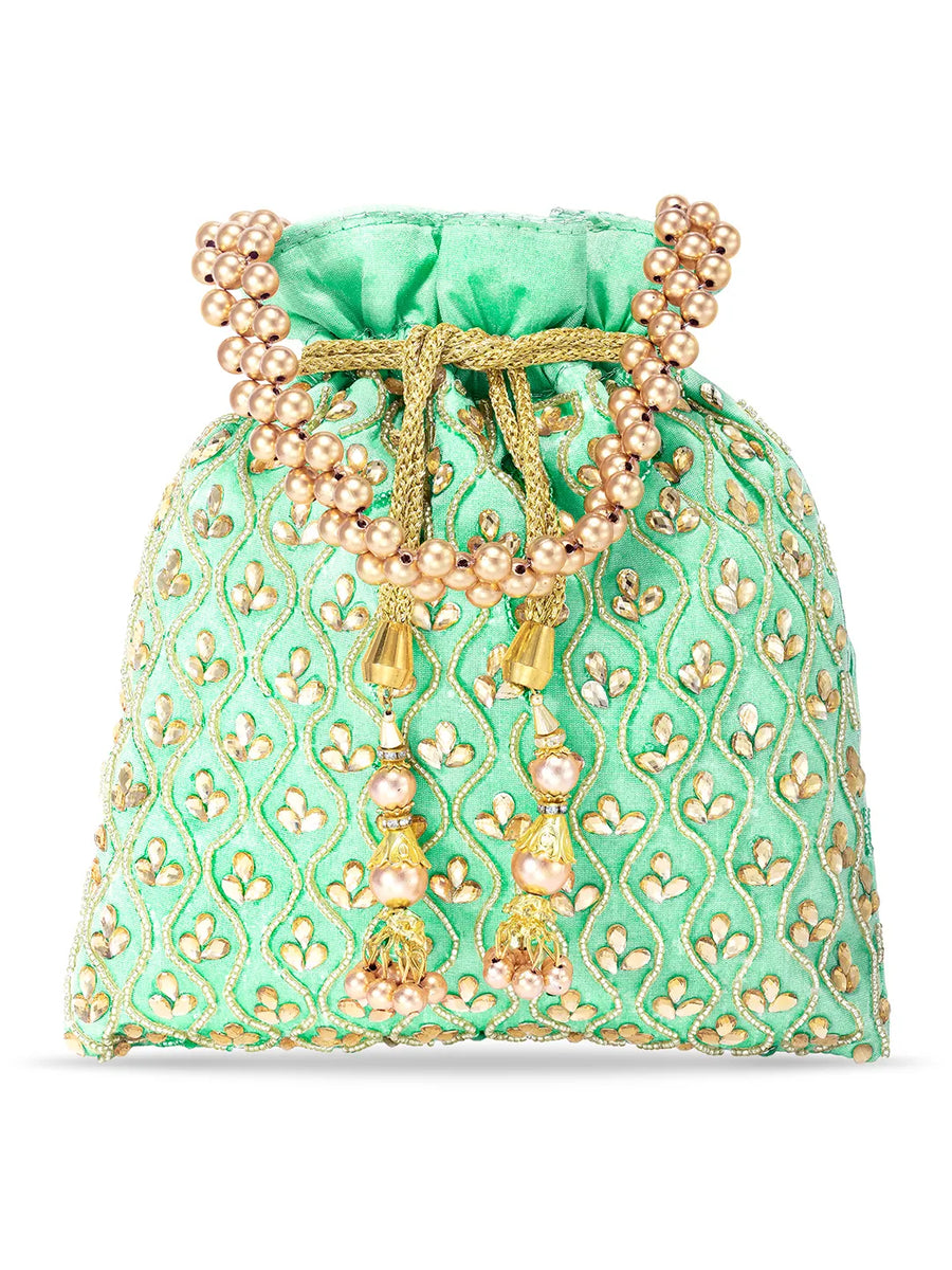 Shine On Studded Stone Potli Bag