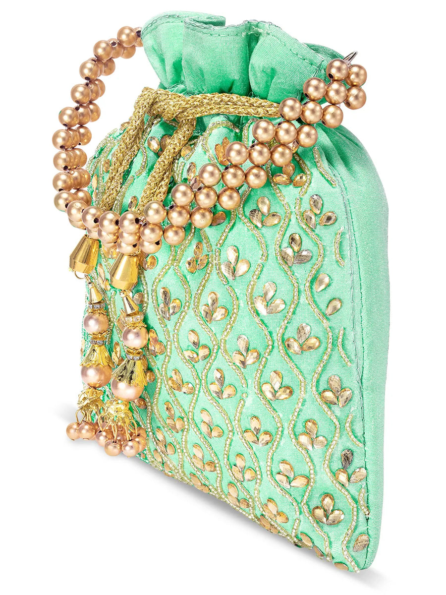 Shine On Studded Stone Potli Bag