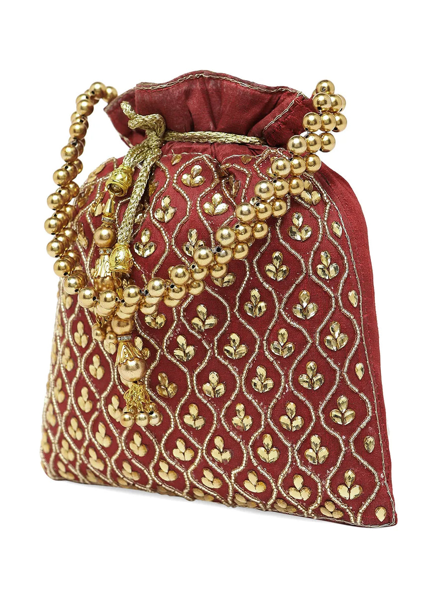 Shine On Studded Stone Potli Bag