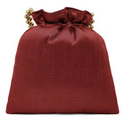 Shine On Studded Stone Potli Bag - Maroon