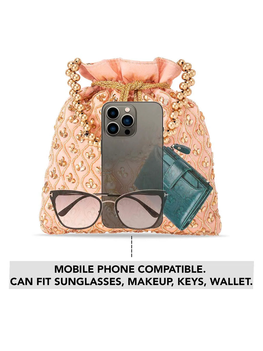 Shine On Studded Stone Potli Bag