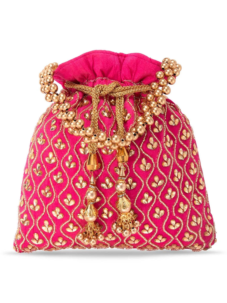 Shine On Studded Stone Potli Bag