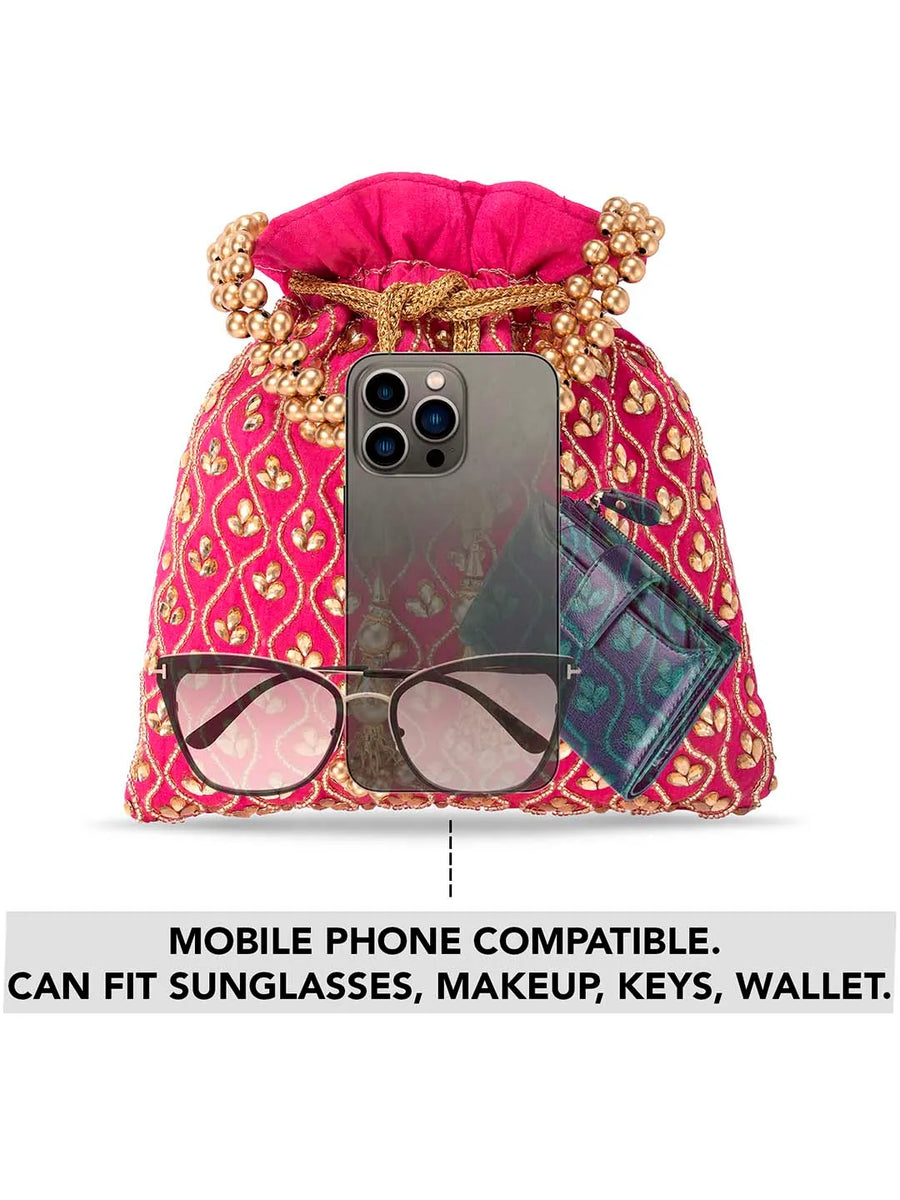 Shine On Studded Stone Potli Bag