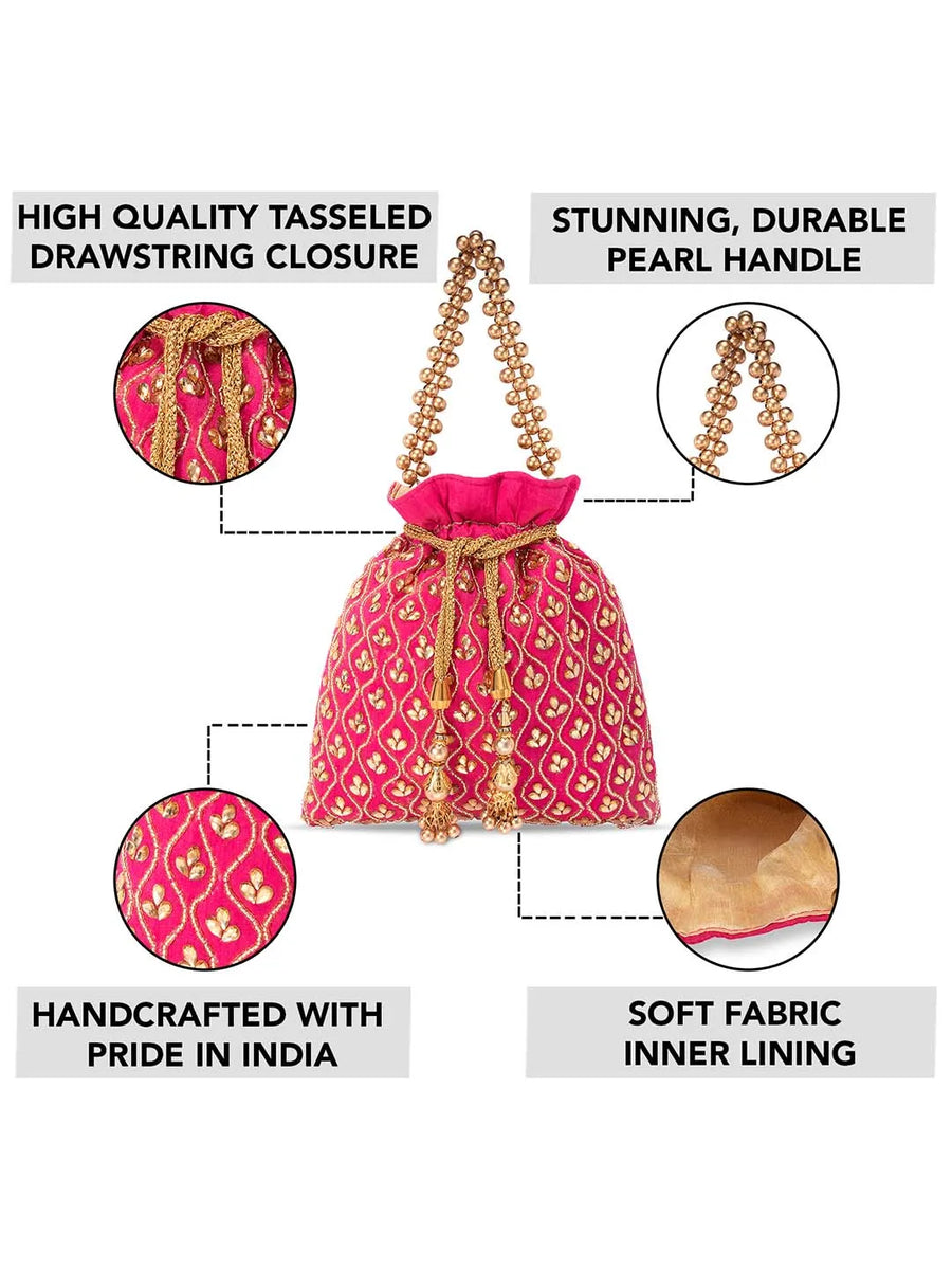 Shine On Studded Stone Potli Bag