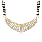 Beautiful Stylish CZ Mangalsutra Set - Gold. A set of CZ Mangalsutra jewellery and earrings, with gold plating & CZ Stones.