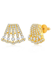 Beautiful Stylish CZ Mangalsutra Set - Gold. A set of CZ Mangalsutra jewellery and earrings, with gold plating & CZ Stones.