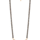Beautiful Stylish CZ Mangalsutra Set - Rose Gold. A set of CZ Mangalsutra jewellery and earrings, with rose gold plating.