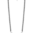 Beautiful Stylish CZ Mangalsutra Set - Silver. A set of CZ Mangalsutra jewellery and earrings, with silver plating & CZ Stones.