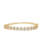Stylish Flower CZ Studded kada  in Gold featuring Crystals kada bracelet  
