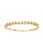 Stylish Flower CZ Studded kada  in Gold featuring Crystals kada bracelet  
