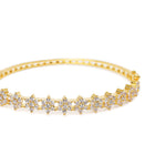 Stylish Flower CZ Studded kada  in Gold featuring Crystals kada bracelet  
