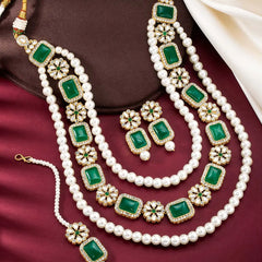 Flawless Pine Perfect Necklace Set - Green