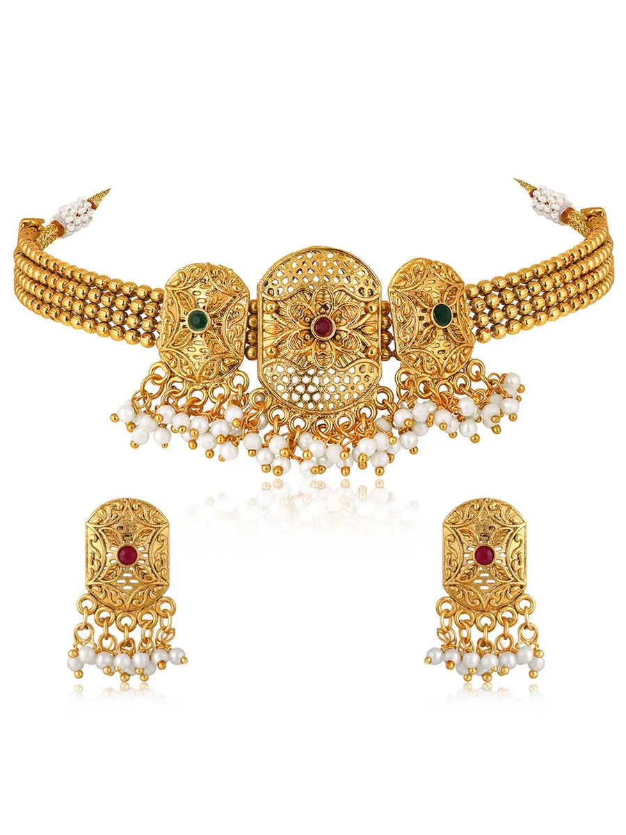 Short Necklace Set – Elegant & Lightweight Jewellery | Peora